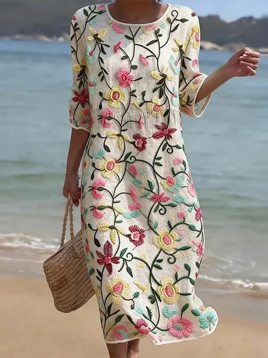 Rebecca | Damen Kleid mit Blumenmuster