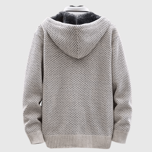 Eros – Πλεκτό παλτό με κουκούλα
