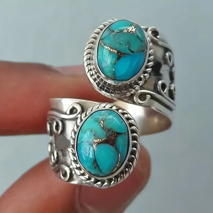 Inel Elegant Vintage Turcoaz