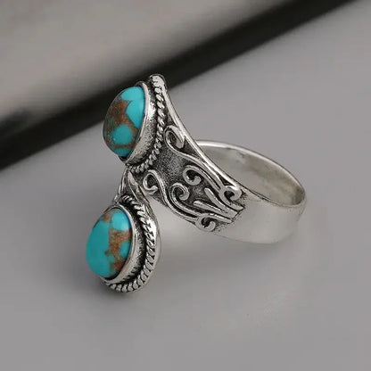 Inel Elegant Vintage Turcoaz