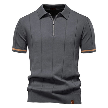 Dimitrios – Premium Cotton Quarter-Zip Polo