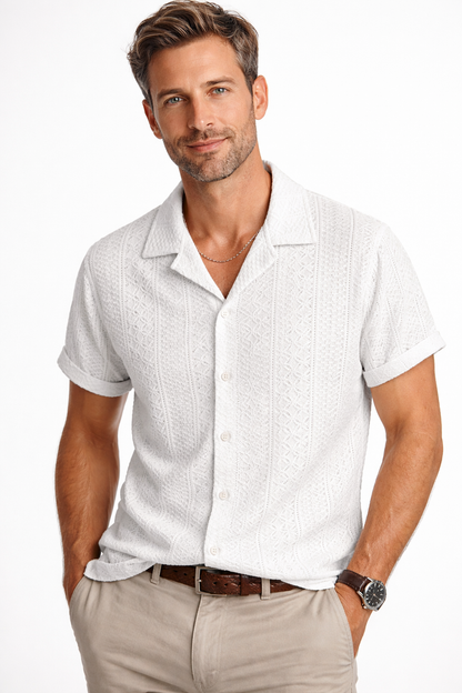 Nikolaos – Jacquard Geometric Breeze Πουκάμισο