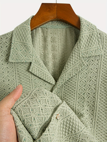 Nikolaos – Jacquard Geometric Breeze Πουκάμισο